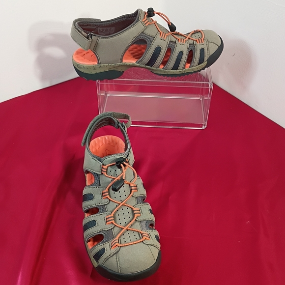 Clarks Women's Sandals - Gray and Orange - Picture 1 of 9